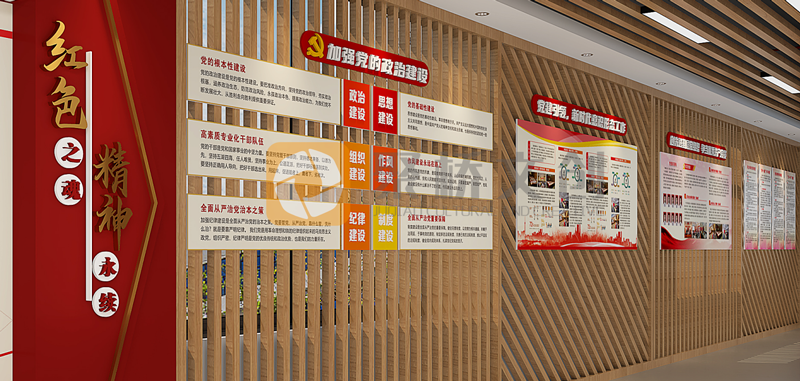 黨建展館分為幾部分內(nèi)容？