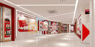 紅色主題展廳平面設(shè)計(jì)方案，讓展廳空間銜接更流暢